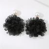EZ5077 Aretes de Flores Europeos y Americanos Transfronterizos Aretes de Perlas Exagerados Atmosféricos Moda Elegante Goteo de Pegamento Aretes de Mujer Joyería