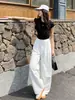Calça Wide Leg Azul Klein para Mulheres, Novo Estilo Verão 2026, Calça Reta Petite, Calça de Trabalho Solta de Cintura Alta Estilo Americano