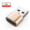 Adaptador Tipo-C a USB Adaptador USB Macho a Tipo-C Hembra Soporta Carga Súper Rápida Pd Otg