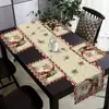 Conjunto de Toalha de Mesa Novo Transfronteiriço Decoração de Mesa para Feriado de Natal Conjunto de Bandeira de Mesa Jogos Americanos Bandeira de Mesa 2026 Amazon