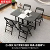 Mesa plegable de madera maciza para uso doméstico, mesa de comedor rectangular simple para apartamentos pequeños, mesa y sillas de almacenamiento, mesa de comedor multifuncional móvil