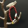Novo Bracelete de Cinábrio com Baixo Teor de Areia Dourada Roxa, Pingente de Alegria, Estilo Feminino, Bracelete Versátil, Transmissão ao Vivo e Atacado
