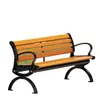 Silla de Parque Banco Exterior Banco Exterior Patio Comunitario Ocio Anticorrosión Madera Maciza Aleación de Zinc Respaldo Asiento