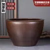 Tanque Cerâmico para Peixe Dourado Koi Extra Grande Porta de Pátio Mar Grande Tanque de Ninfeias Grandes Tanque de Lótus Tanque Grande Antigo