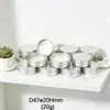 Cajas de Aluminio Plateadas en Stock, Cajas Redondas de Aluminio para Ungüento de Ajenjo, Ungüento de Menta, Bálsamo, Ungüento de Hierba Púrpura, Cajas de Aluminio Roscadas para Envases Redondos de Crema