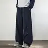 Calça xadrez de algodão elástico personalizada/Mais vendida para o outono, calça com rebites, nova calça de trabalho funcional, cor branca e cinza masculina