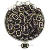Acrílico Francés Retro Pintado Dorado Cuentas Planas Cuentas Redondas Hecho a Mano DIY Joyería Pulsera Collar Colgante Accesorios Cadena para Teléfono Móvil