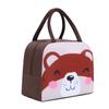 Bolsa de Almuerzo Cuadrada Portátil Estilo Japonés Linda Bolsa Aislada para Niños Bolsa para Comida Aislada con Papel de Aluminio Impermeable Bolsa para Lonchera para Viajeros