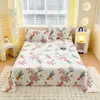 Sábana 100% Algodón Puro, Estilo Fresco Funda de Almohada de Algodón Simple para Cama Individual, Sábana de Una Pieza de Algodón Lavado, Juego de Tres Piezas para Dormitorio Estudiantil