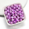 Cuentas sueltas acrílicas de 8 mm con efecto de onda de agua, mezcla de colores, hechas a mano, con cuentas, impresas y teñidas, cuentas de agujero recto, accesorios de material para cadena de teléfono móvil DIY