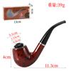 Pipa de resina de baquelita de doble propósito, filtro desmontable, minipipa curva, juego de fumar rojo para hombres.