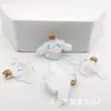 Transparente de dibujos animados con purpurina de hielo transparente Sanrio resina accesorios diy pegamento de crema funda de teléfono pegatina para vaso de agua material para tocado