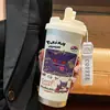Termo de Pikachu y Gengar de Pokémon, Taza de Agua de Dibujos Animados de Aspecto Elegante con Popote, Botella de Agua Portátil para Estudiantes, Hombres y Mujeres