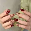 24 peças de unhas postiças estilo francês em degradê rosa pêssego, unhas de manicure 3D usáveis, adesivos de unha postiça para comércio exterior