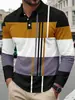 Camisa polo de nuevo estilo, camisa de manga larga para hombre estilo business casual, exportación transfronteriza, diseño de bloques de color moderno
