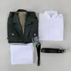 Anime Ataque de Ala Libre Gigante Cos Disfraz Cuerpo de Investigación Disfraz Cosplay Disfraz Abrigo Largo Verde Militar