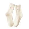 Calcetines Gruesos Milk Hoo Hoo para Mujer Calcetines Cálidos de Longitud Media Lindo Moño Calcetines de Terciopelo Australiano Moda Ins Calcetines Mononuka Postparto