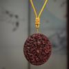 Colgante de bola de juego de nueve dragones de madera lobular de sándalo rojo de la India, etiqueta para coche, colgante tallado, joyería artesanal, pieza de mano, texto de caoba, juego
