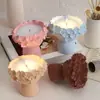Caixa de Armazenamento de Resina DIY Guirlanda Estéreo 3D de Gesso Vaso de Flor Menina Ornamento Suporte para Copo de Vela Molde de Silicone