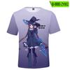 Estampa de Anime Dawn of the Witch 2022 Nova Camiseta Casual de Manga Curta com Gola Redonda Estampa de Anime Esportivo