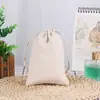Bolsa de Algodão com Cordão Feita Sob Medida Pequena Bolsa de Pano Saco de Arroz à Prova de Poeira Bolsa de Armazenamento para Joias em Estoque