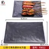 Prato especial para churrascaria retangular melamina plástico preto talheres buffet comercial prato de panela quente prato de acompanhamento