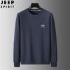 Camiseta folgada masculina JEEP SPIRIT para outono, nova camiseta masculina de manga comprida, casual, com lapela, gola redonda, manga comprida