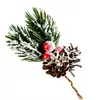 Acessórios de Pinha de Natal Transfronteiriços, Galhos com Frutas Vermelhas Simuladas, Plantas Aquáticas Pequenas, Decorações para Árvore de Natal, Acessórios de Frutas Vermelhas, Atacado da Fonte
