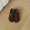 Zapatos Birkenstock con Suela Gruesa para Aumentar la Altura, Totalmente Cerrados, para Mujer, Novedad Primavera/Otoño 2026, Retro Versátil, sin Cordones, Par para Combinar con Faldas, Medias Pantuflas