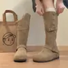 Botines Cortos Retro Birkenstock Nuevos para Mujer Otoño/Invierno con Aumento Oculto de Altura, Uso Bidireccional, Botas tipo Martens, Color Maillard, Suela Plana, Botines Caídos