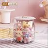 Taburete de almacenamiento para el hogar, multifuncional, para juguetes de peluche para niños, cambiador de zapatos, almacenamiento de artículos diversos, taburete transparente con asiento.