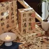 Papel de Presente Estilo Chinês Lanting Xu, Papel Material Criativo para Presente Caligrafia Estilo Antigo, Papel Artístico DIY Capa de Livro Feita à Mão