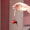 Palo de rosa rojo Fresa Fruta Palo de rosa Vegetal Colgante Caqui Llavero Calabaza Accesorio Calabaza Accesorio Naranja Colgante