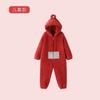 2025 Novo Inverno Forrado com Lã Espessado Pijama Infantil de Coral Fleece Antena Bebê Desenho Animado Animal Siomático Roupas de Casa