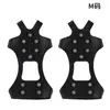 456710 crampones dentados en stock, directo del fabricante, cubrezapatos de silicona antideslizantes para exteriores para nieve, escalada en roca y montañismo