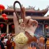 Llavero de Mazu Chapado en Oro de 999, Cadena para Teléfono, Cadena para Teléfono de Regalo de la Atracción Turística de la Isla de Meizhou, Colgante para Coche, Protección Divina para la Seguridad
