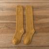 Calcetines gruesos cálidos hasta la pantorrilla para mujer, calcetines gruesos de felpa para otoño e invierno, estilo coreano, calcetines hasta la rodilla de tubo medio y tubo alto, medias de terciopelo