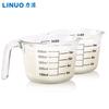Linuo fornecimento direto de fábrica Vidro Borossilicato Alto 250ml500ml1000ml com copo medidor com escala forno de microondas copo para leite quente