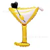 Celebración de Boda Botella de Vino Decorativa Copa de Vino Globo Champagne Whiskey Copa de Vino Rosa Botella de Vino Globo de Papel de Aluminio Escena Decorativa