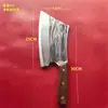 Cuchillo de acero para cortar huesos forjado a mano con peso cuchillo de siete estrellas cuchillo para cortar huesos especial comercial engrosado para puestos de carne