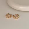 Pendientes de plata 925 con forma de hueso de oreja, con agujeros para las orejas, de alta calidad, con hebilla para las orejas, para mujer.
