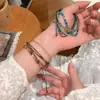Pulsera de Cuentas Bohemiana de Múltiples Capas para Mujer, Pulsera Étnica Estilo Chino Nuevo Retro, Exquisita Pulsera de Múltiples Círculos