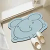 Alfombra de Piso Absorbente de Secado Rápido de Dibujos Animados para Baño Suave de Lodo Diatomeas Alfombra Irregular para Puerta Entrada de Inodoro Alfombra de Piso Resistente al Desgaste Antideslizante
