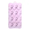 Molde de Silicone para Árvore de Natal Papai Noel Boneco de Gengibre Fudge Biscoito Molde de Silicone Triplo para Chocolate