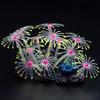 Coral simulado efeito luminoso luminoso planta artificial decoração de aquário decoração de aquário combinação de coral macio de silicone