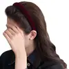 Faixa de Veludo Colorida Vintage de Cabeça Larga para Mulheres 2025 Novo Estilo Emagrecimento Facial Coroa Alta Lavar o Rosto Faixa de Cabelo Acessório de Cabelo
