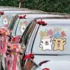 Pegatinas de Palabras Felices, Pegatinas para Coche de Boda, Juegos de Decoración y Diseño, Suministros para Flota de Coches de Boda, Pegatinas Estáticas