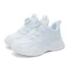 Tênis para Escola Primária Meninos Sapatos Brancos Sapatos Casuais Esportivos Brancos Infantis Meninas Crianças Médias e Grandes Sapatos Brancos de Couro Impermeáveis