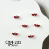Accesorios para Uñas de Año Nuevo, Serie Roja Festiva Popular Estilo Chino, Lingotes de la Suerte, Bolsas de la Suerte, Decoraciones para Uñas de Aleación de Pez Dorado