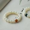 Pulsera de raíz de Bodhi de Jade Blanco de Ecología Original Xingyue Wenwan Cuentas de Buda para hombres y mujeres Pulsera de Bodhi Accesorios de mano de diamante